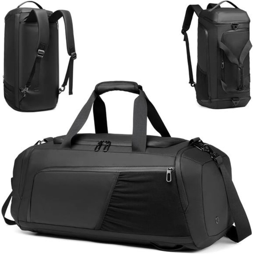 Gym Bag for Men 40L Duffle Travel Backpack Waterproof Sports Bag with Shoe Compa